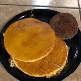 Pancakes with a sausage patty